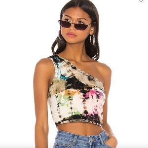 One-shoulder Crop Tank by Citizens Cotton